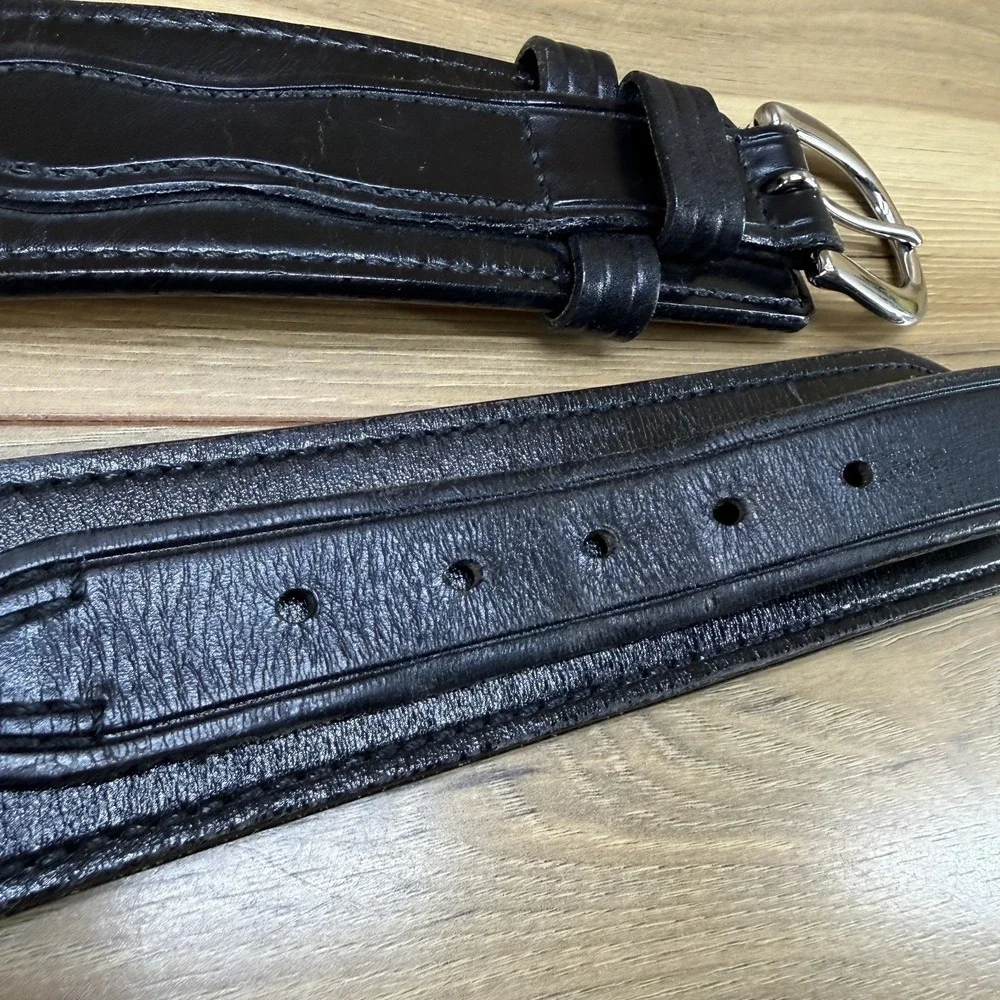 DON HUME Duty Belt 32 Black‎ Leather 2.25 in Oklahoma USA Made
